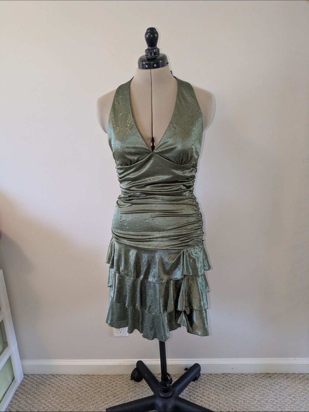 Y2k Ruched Ruffle Dress